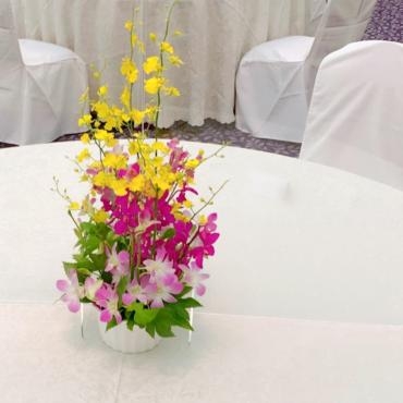 食事会のテーブル花｜「ハナコー生花」　（三重県志摩市の花キューピット加盟店 花屋）のブログ