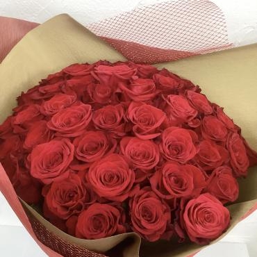 赤バラ50本の花束｜「ハナコー生花」　（三重県志摩市の花キューピット加盟店 花屋）のブログ