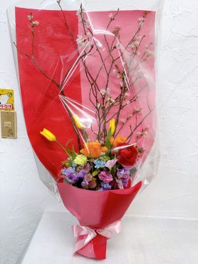 桜の花が入った花束｜「ハナコー生花」　（三重県志摩市の花キューピット加盟店 花屋）のブログ