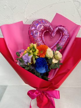 バルーン入り花束｜「ハナコー生花」　（三重県志摩市の花キューピット加盟店 花屋）のブログ