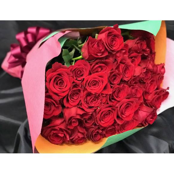 花キューピット加盟店 店舗名：ハナコー生花
フラワーギフト商品番号：900183
商品名：50本の赤バラの花束